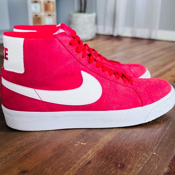 Nike SB Zoom Blazer Mid Shoe Red High-Top Sneakers - Picture 10 of 11